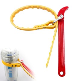 TVETE Oil Filter Wrench, Rubber Strap Wrench, Adjustable Strap, Multi-functional Wrench, Water Tool, Car Repair Tool, Multi-functional, Anti-Slip, Abrasion Resistant, Adjustable Range 0.8 - 4.7 inches