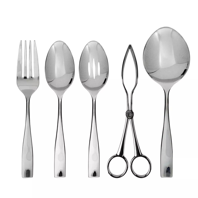 Gourmet Settings Moments 5Pc 18/10 Stainless Steel Serving Set Dishwasher
