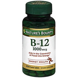 Nature's Bounty Vitamin B-12 Tablets - 200 Count Bottle (2 Pack)