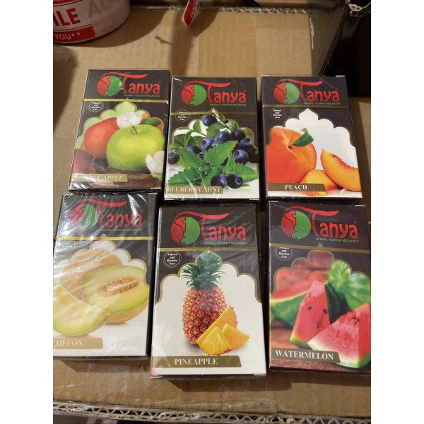 Tanya 4 flavor assorted 50 G Each And 4 Charcoal