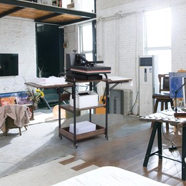 Kokorona 3 Tier Heat Press Table, Movable Heat Press Stand for Storage, Heavy Duty Heat Press Stand with Folding Working Table, Rolling Craft Station for Sublimation Print and Transfer Machine