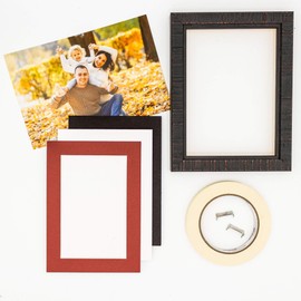 10x14 Mat Bevel Cut for 8x11 Photos - Acid Free Brick Red Precut Matboard With Backing Board and Crystal Clear, Self Seal Photo Mat Bag - For Pictures, Photos, Framing - 4-ply Thickness