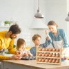 3-Tier Wooden Egg Holder Countertop, Farmhouse Stackable Wood Egg Organizer