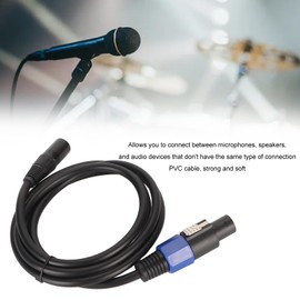 Ausla Stecker-auf-XLR-Kabel, Hochwertiges 1,8 M Langes PVC-Audiokabel, Sauerstofffreier Kupferkern, für DJ-PA-Bühnenlautsprecher