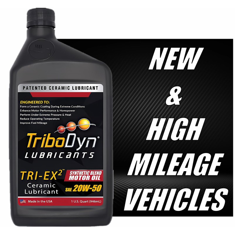 TriboDyn TRI-EX2 Synthetic Blend 20w50 Motor Oil with Ceramic Coating