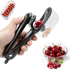 Cherry Pitter with Storage Box| Handheld Cherry Pit Olive Seed Remover Tool