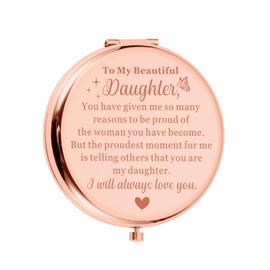 Daughter Christmas Stocking Stuffers Gifts, Teen Girls Stuff, Stuff for Daughter for Christmas, Christmas Compact Mirror Gifts for Daughter from Mom Dad, 16th 18th 21st Birthday Valentines Day Gifts