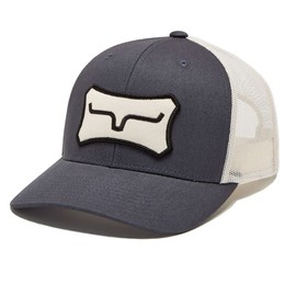 Kimes Ranch Men's Boneyard Trucker Adjustable Snapback Mid-Profile Logo Cap, Charcoal