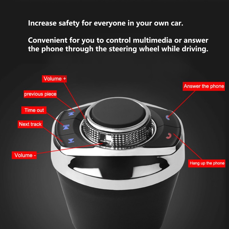 Universal Wireless Steering Wheel Control Button Cup Shape with Backlight