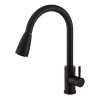 Meer Mezcladora Monomando Grifo Cocina Flexible Meer Negro Mate