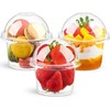 100 Pack 9 OZ Clear Plastic Cups with Dome Lids,