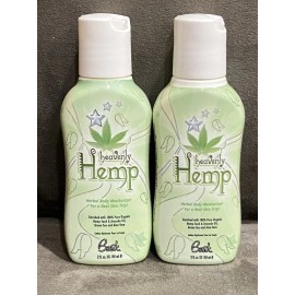 Bask (2) BASK HEAVENLY HEMP HERBAL BODY MOISTURIZER LOTION - 2 OZ EACH - TRAVEL SIZE