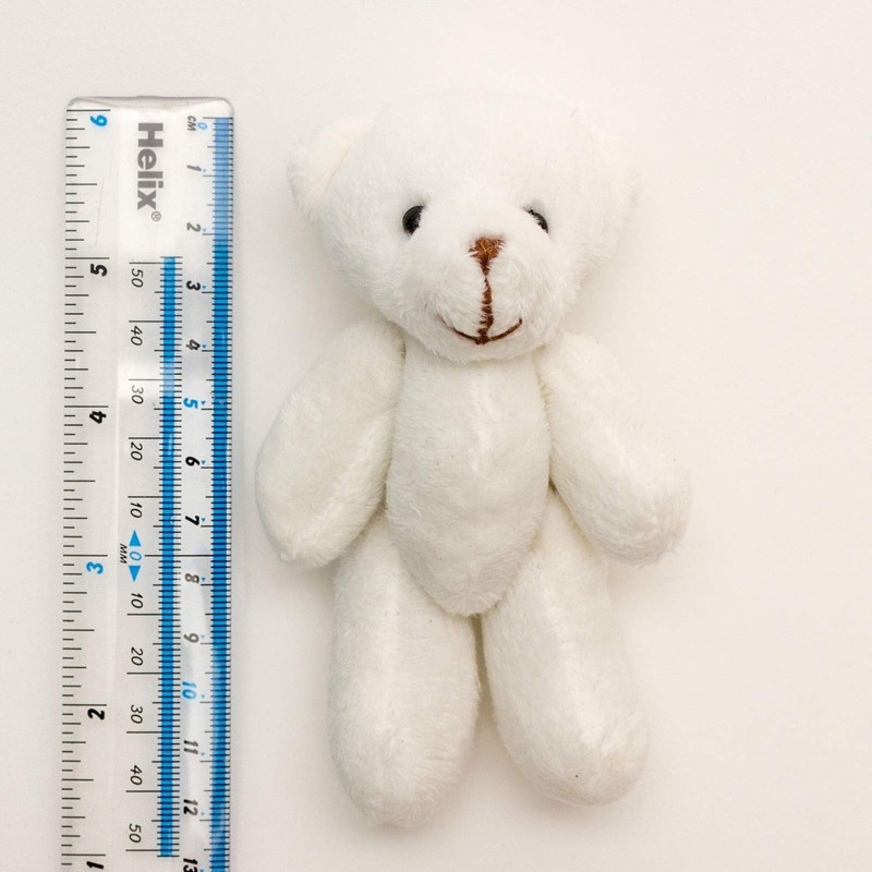 NEW 1 X WHITE Teddy Bears 12cm - Cute Cuddly