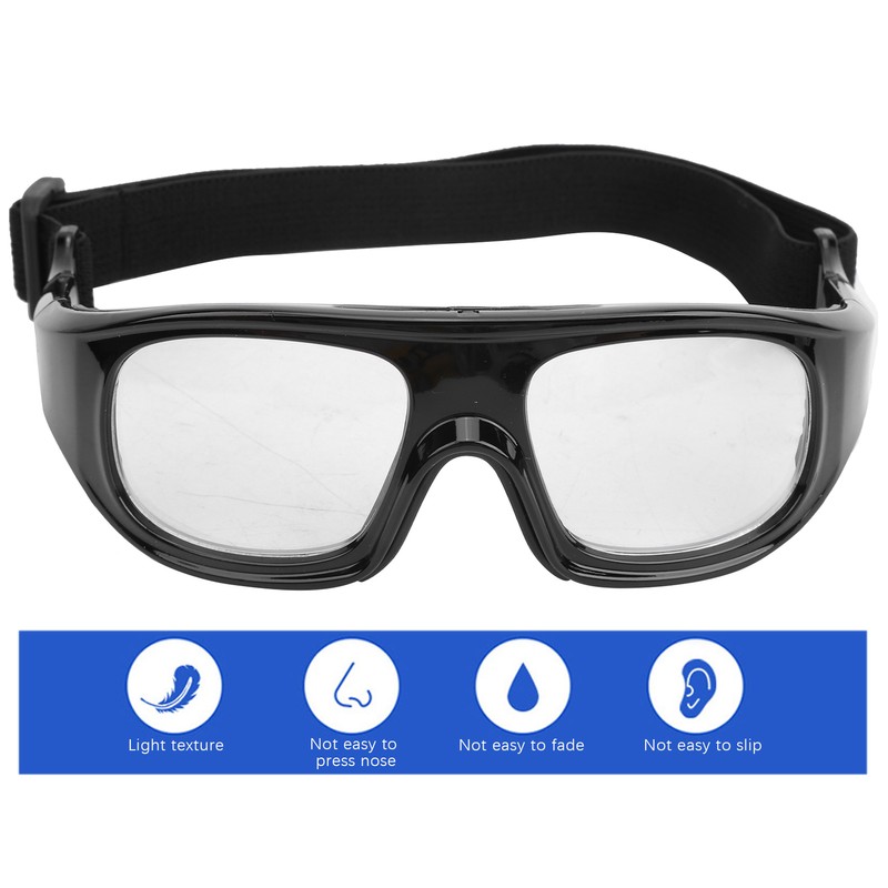 Impactresistant PC Sports Basketball Glasses Removable Headmounted Protective Goggles(black )