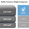 3-in-1 Shower Curtain Set, 72" x 72" Waffle Texture Shower