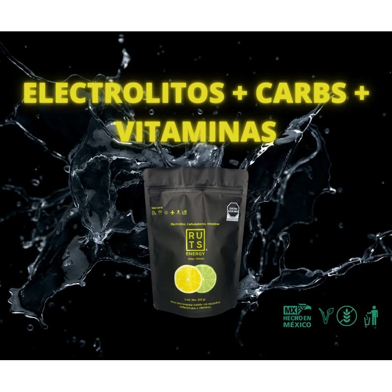 RUTS Energy ELECTROLITOS EN POLVO LIMA-LIMÓN (535 GRAMOS)