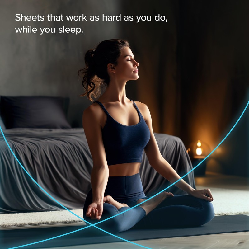 Bare Home Cooling Performance Jersey Knit Stretch Sheet Set, Moisture-Wicking