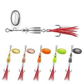 TRUSCEND Fishing 6 Piezas Jigs de Pesca Señuelos de Pesca en Hielo, señuelos de Pesca con Cola de pececillo, Anzuelo de Pesca de Agua Dulce y Salada