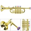 Kid Trumpet Golden Coated Plastic Children Preschool Music Toy Gift