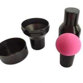 3 Pack Foundation Powder Puff Cosmetic Sponges Mushroom Makeup Brushes Blender Sponge Face Brush Makeup Puff with Handle Case for Dry Wet Use Liquid, Creams, and Powders (Rose)