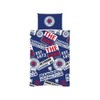 Rangers Single Duvet Football Club Patch Bedding Cover Set, Blue,