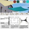 BeQell Waterproof Sun Shade Sail Rectangle, 13'x20' Turquoise Sun Shade