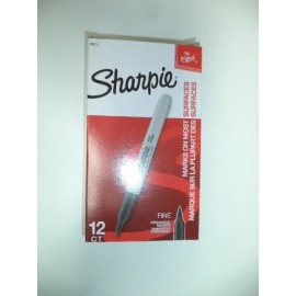 Sharpie 12 SHARPIE Sanford BLACK Fine Point Permanent Marker 30001 071641300019 FREE SHP
