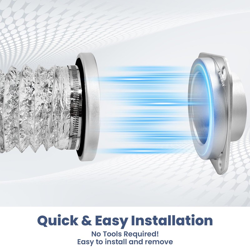Magnetic Dryer Vent Coupling Connector Kit, DV180 Airtight Seal Dryer