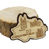 Printtoo Souvenir Czech Republic Map Gift Wooden Engraved Fridge Magnet