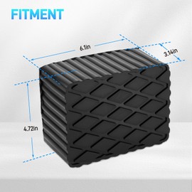 4pcs Solid Rubber Auto Lift Block Spacer Pad fit for Automobile Lifts, Jacks, Racks, Extra Height 6-3/8" x 4-3/4" x 3", 3000 lbs Capacity, Compatible with Models FJ2428, BH-9756-87, FJ2440