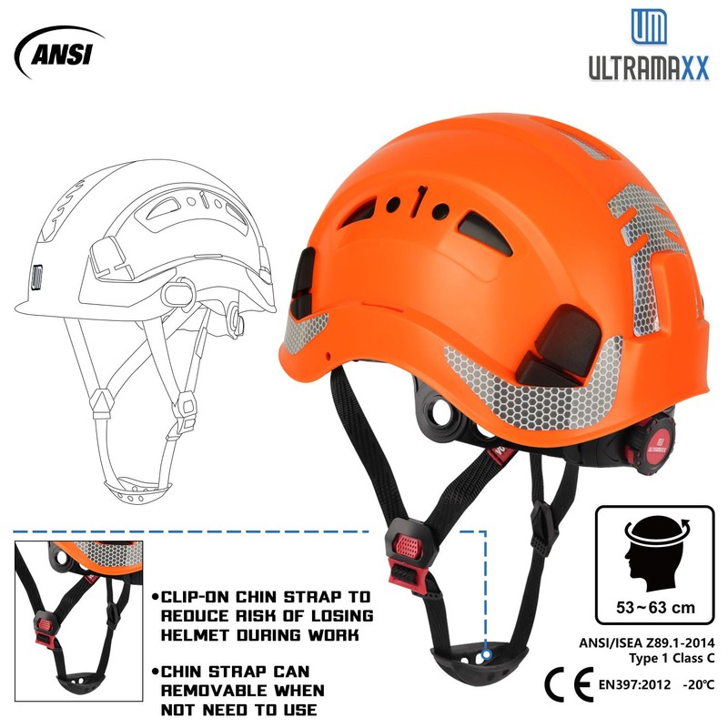 UM ULTRAMAXX Safety Helmet Hard Hat, ANSI Z89.1 Approved Lightweight