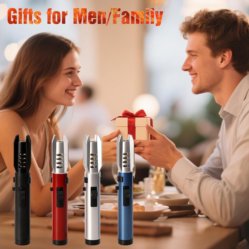 Mini Torch Lighter with Fuel Window - 5" Refillable Butane