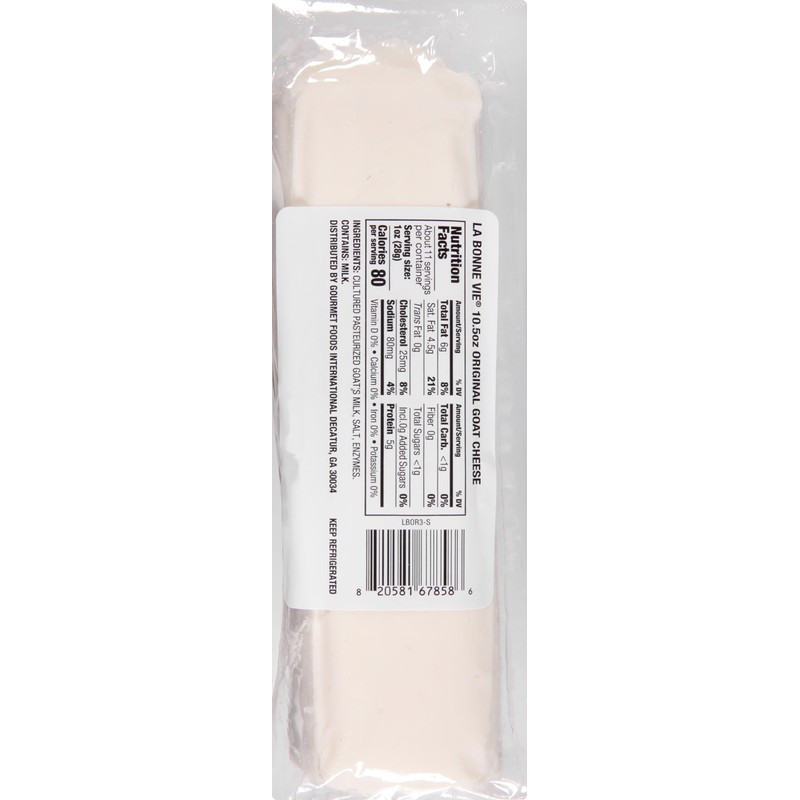 La Bonne Vie Original Goat Cheese Log, 10.5 oz, 6