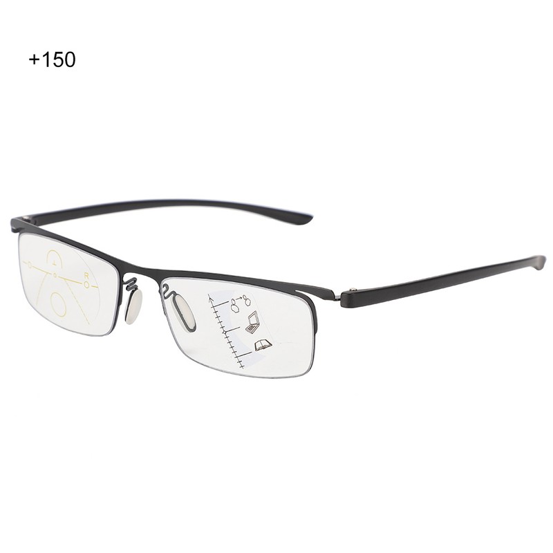 Fashion Anti Blue Rays Presbyopic Glasses Visual Fatigue Relief Multifocal