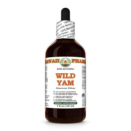 Hawaii Pharm Wild Yam Alcohol-Free Extract, Glycerite for Women’s Wellness, Supports Joint Comfort, Promotes Hormonal Balance, Encourages Lipid Balance, and Supports Bone Strength - 4 fl.oz