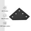 sourcing map L Shape Outside Joining Plate, 60mm x 60mm