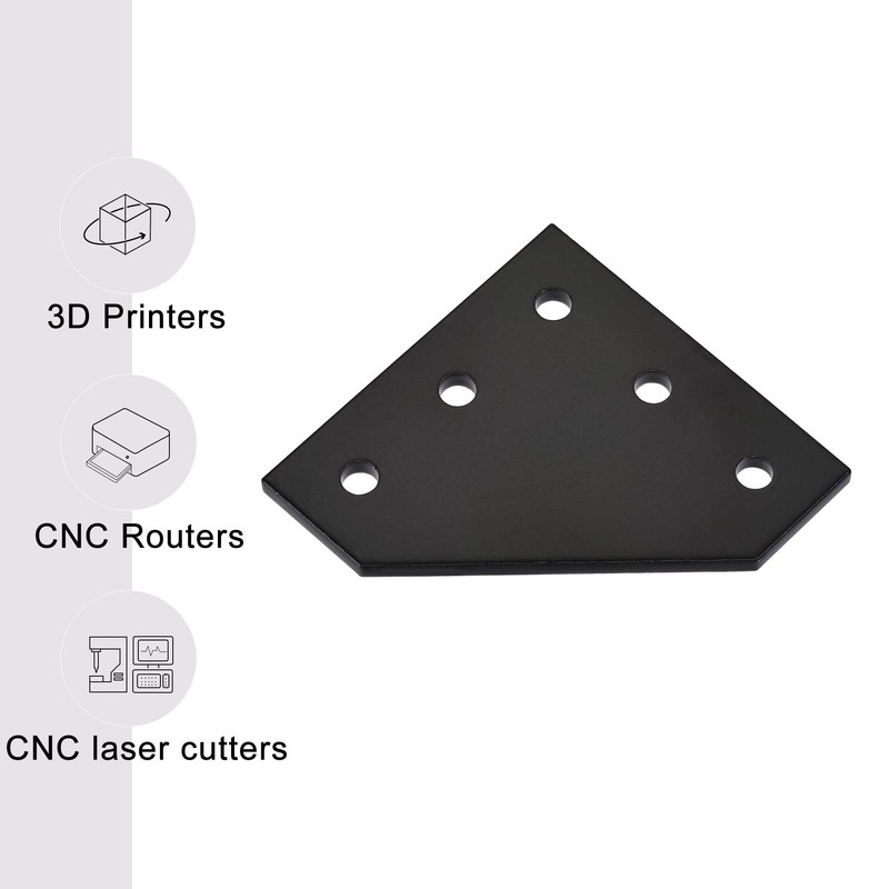 sourcing map L Shape Outside Joining Plate, 60mm x 60mm