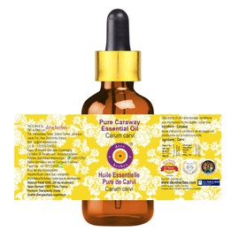 Deve Herbes Pure Caraway Essential Oil (Carum carvi) with Glass Dropper Natural Therapeutic Grade Steam Distilled 5ml (0.16 oz)