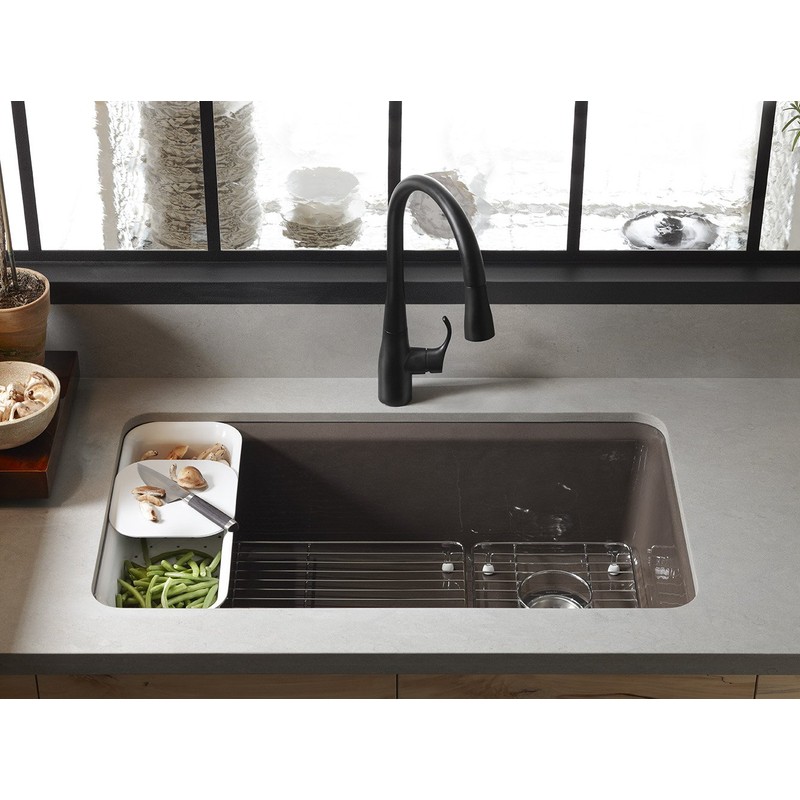 Kohler K-6255-ST Riverby Right-Hand Sink Rack, Stainless Steel,1.00 x 14.13