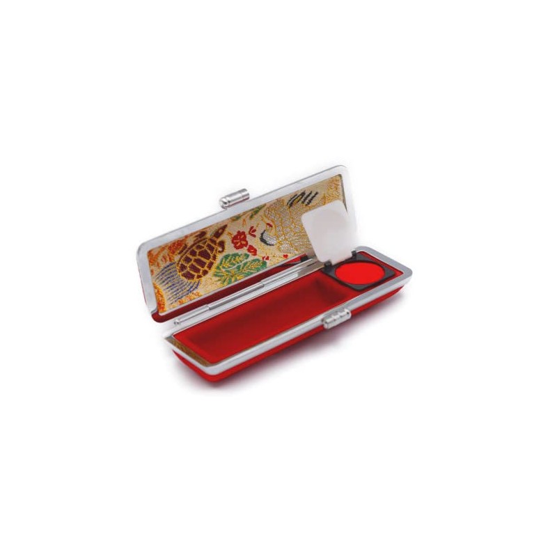 Yumesoubishi Red Crane Turtle Seal Case, Case Holds Up to