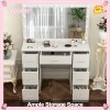 Yamissi White Vanity Desk with Mirror 11 LED Lights 7