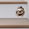 Sloth Hole Decal – 3D Jungle Animal Sticker – Removable