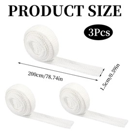 Pack of 3 Tube Bandages, Mesh Tube Bandage, Mesh Bandage 1.5 cm x 2 m, Elastic Bandage, Mesh Tube Bandage, Comfortable, Breathable, Gentle and Skin-friendly, Suitable for Fingers and Toes