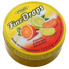 Woogie, German Sanded Lemon and orange Candies 175g Tin (Zitronen- und Orangengeschmack) (3 pcs)
