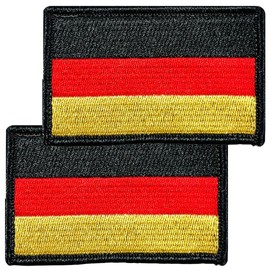BUNDESWEHR LIEBE® 2 Pieces Germany Flag Patch Embroidered Badge with Velcro I German Appliques for Clothing Bags Backpack Uniform Vest Dog Harness Military Tactical I Premium