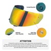 JQF Gear i90 Motorcycle Helmet Visor Compatible with HJ-33/ i90