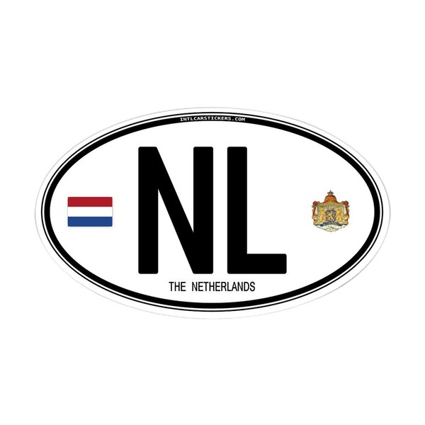 CafePress Netherlands Intl Oval Oval Sticker Oval Bumper Sticker, Euro