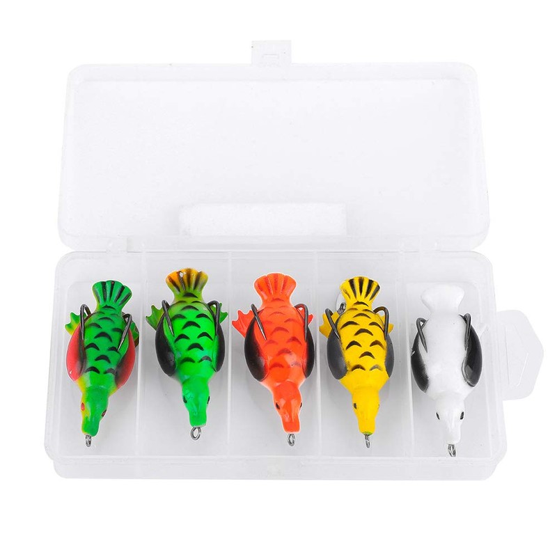 Naroote Fishing Bait, Colorful Fishing Bait Colorful Lure 5Pcs per