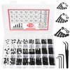 Nuts and Bolts Set M2 M3 M4, CYLBAQ Black Hex