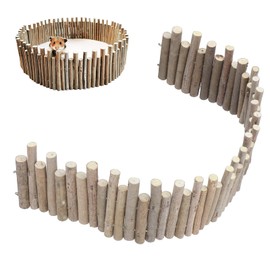 WQAPVHBG 11.8in Flexible Hamster Wooden Bridge for Small Animals, Adjustable Wooden Hamster Bridge with Hooks, Hamster Wooden Fence as Decor and Fence for Hamsters and Gerbils(30CM Fence Style)